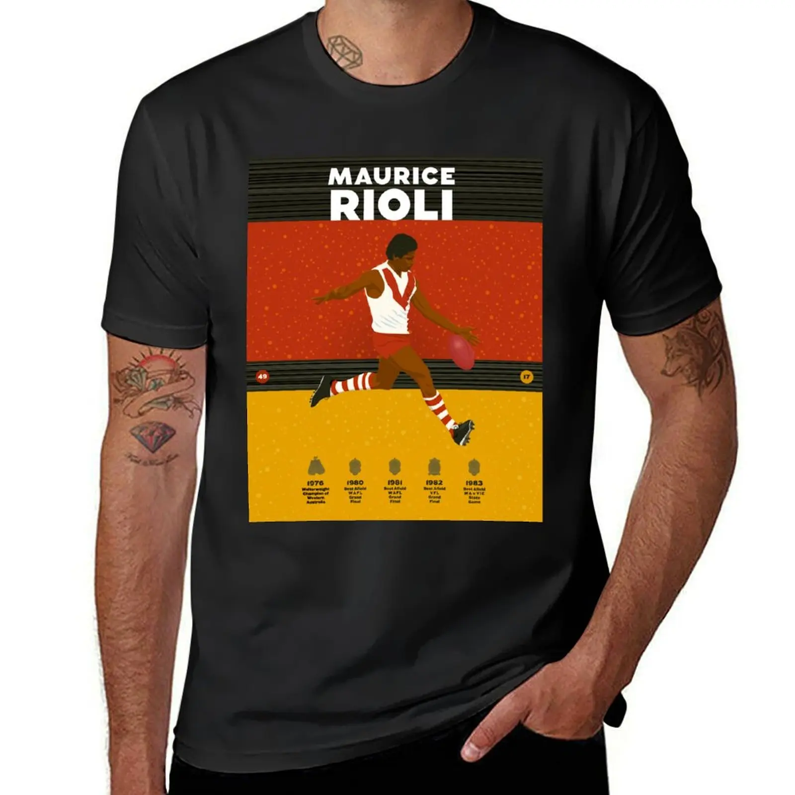 Maurice Rioli - South Fremantle T-Shirt heavyweights Blouse customs mens graphic t-shirts