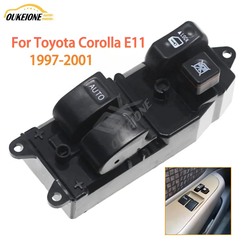 

For Toyota Corolla E11 1997 1998 1999 2000 2001 84820-12360 Front Left Electric Master Power Window Control Switch Lifter Button