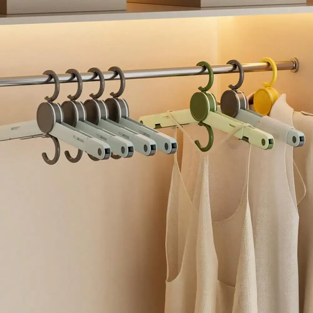 

Multi-Functional Collapsible Clothes Hanger With Non-Slip Grooves For Suits Pants Shoes Travel Drying Rack