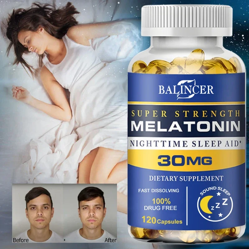

Balincer - Melatonin Sleep Dietary Supplement, Supports Relaxation, Stress, and Healthy Sleep, Non-GMO, Dietary Supplement