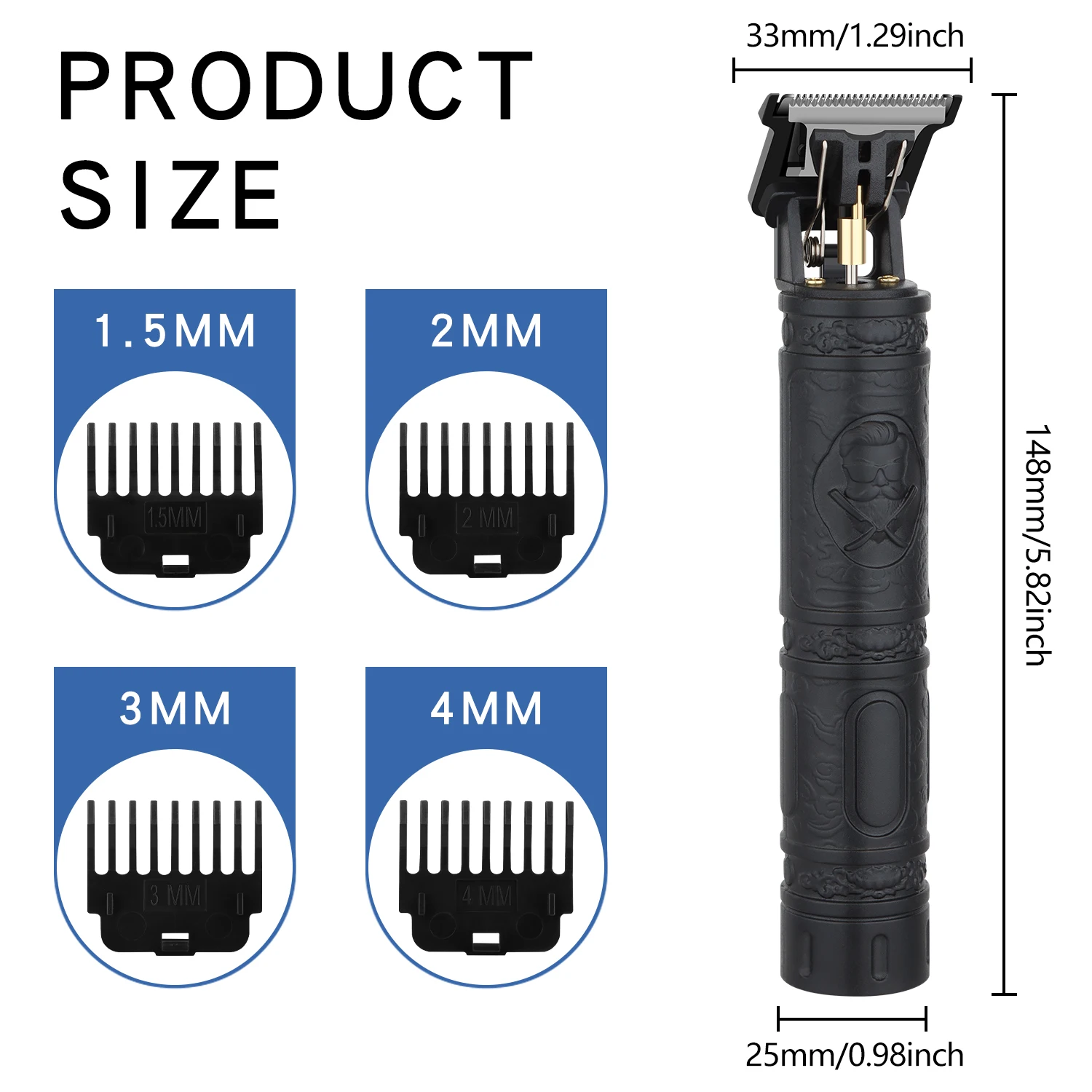 ماكينة حلاقة رجالية احترافية من الأجهزة المنزلية، ماكينة حلاقة صغيرة بتصميم تنين