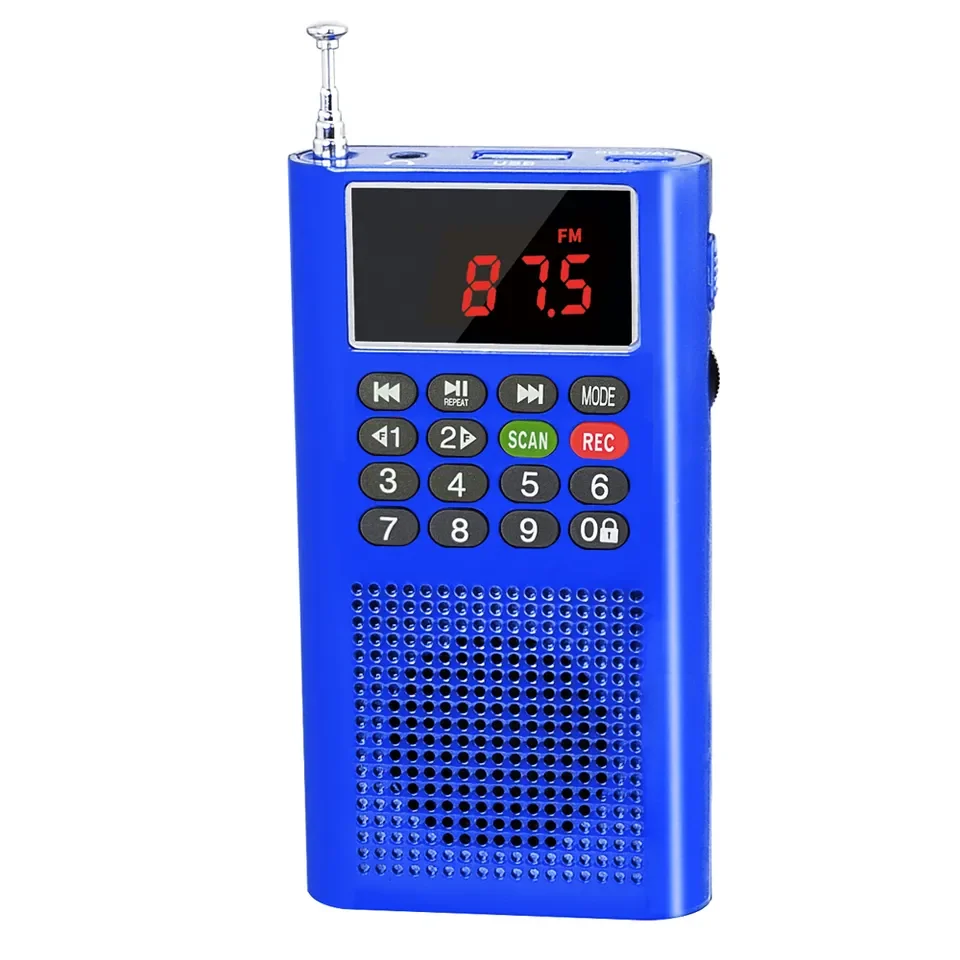 EONKO L-358 New FM Radio with TF USB Voice Recorder Recharging battery Type C Charging Port