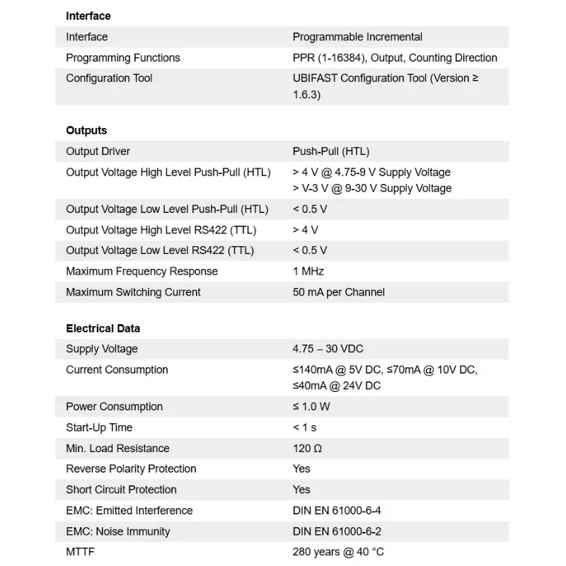 

Gold seller 50 mm Programmable Incremental Encoder UTD-IPH00-01024-05M0-2TW Push-Pull (HTL)output IP65