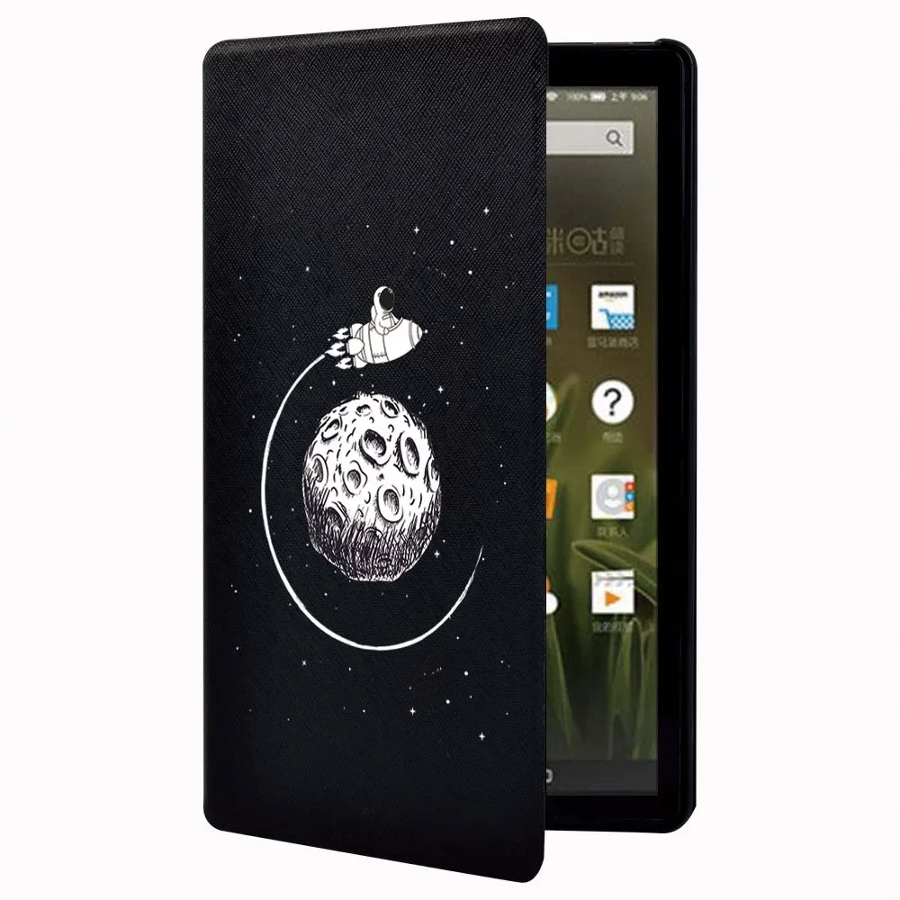 Leather Tablet Case for Fire 7(5/7/9th) HD 8(6/7/8/10th) HD10/HD 8 Plus(10th Gen 2020) Anti-Dust Flip Stand Cover