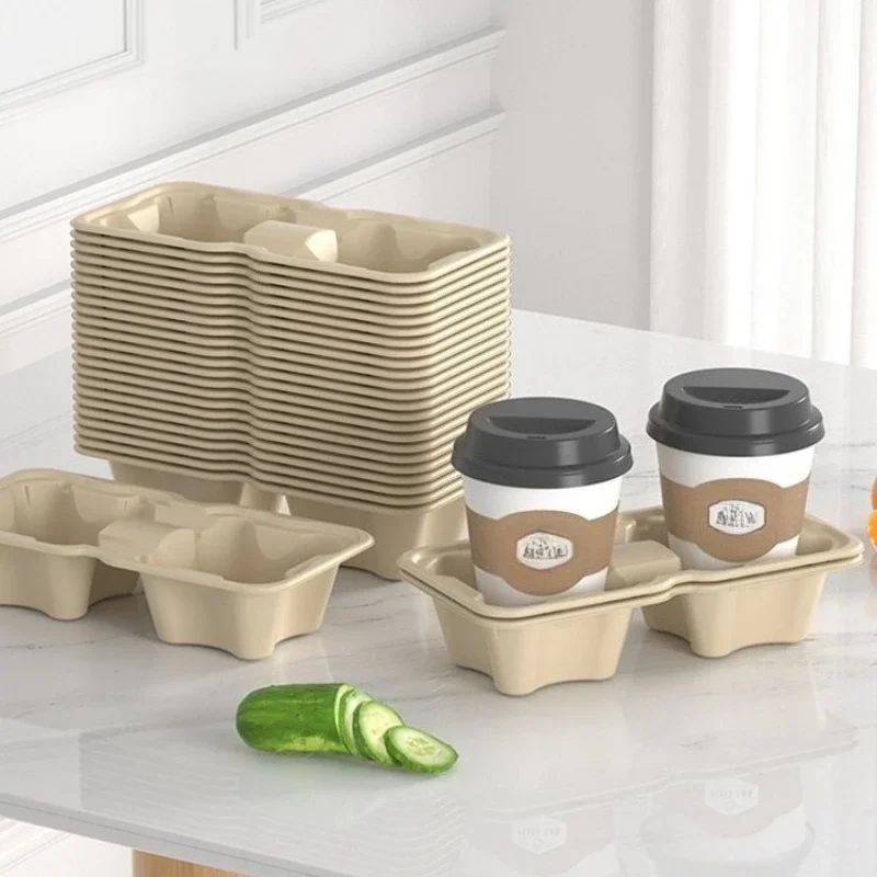 cup-holder-disposable-pulp-single-and-double-cups-detachable-environmentally-friendly-biodegradable-coffee-cup-bottom-holder