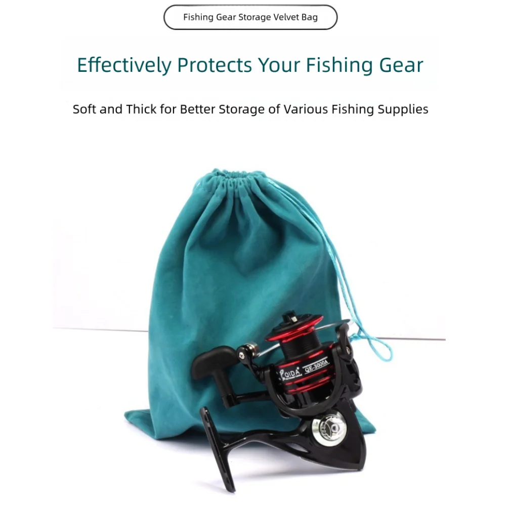 Protect Bag Portable Fishing Tackle Accessories S M L Wheel Storage Fishing Reel Bag Drawstring Reel Protect Bag Travel