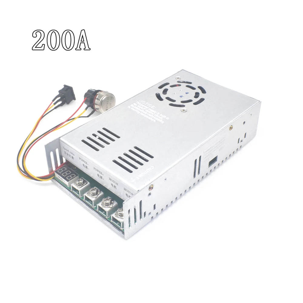 

DC12-48V Motor Speed Controller Forward And Reverse 0-100 % Motor Speed Adjustable Regulator 200A DC Brush Motor Speed Governor