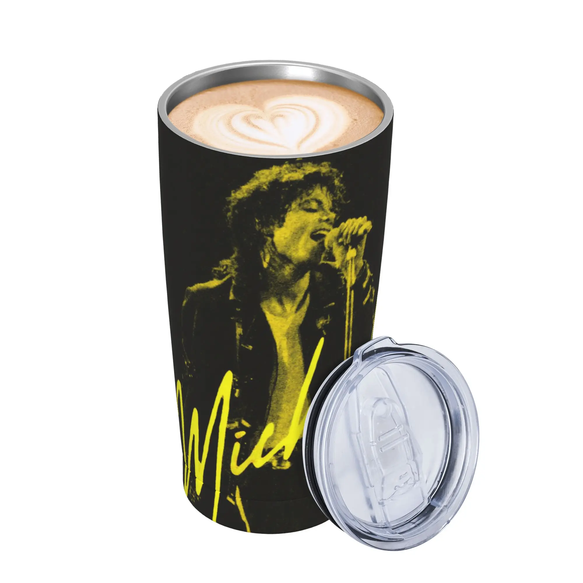 Singer Michael Jacksons MJ Tour 2026 Insulated Tumbler with Straws  Stainless Steel Thermal Mug Portable Hot Cold Drink Cup 20oz