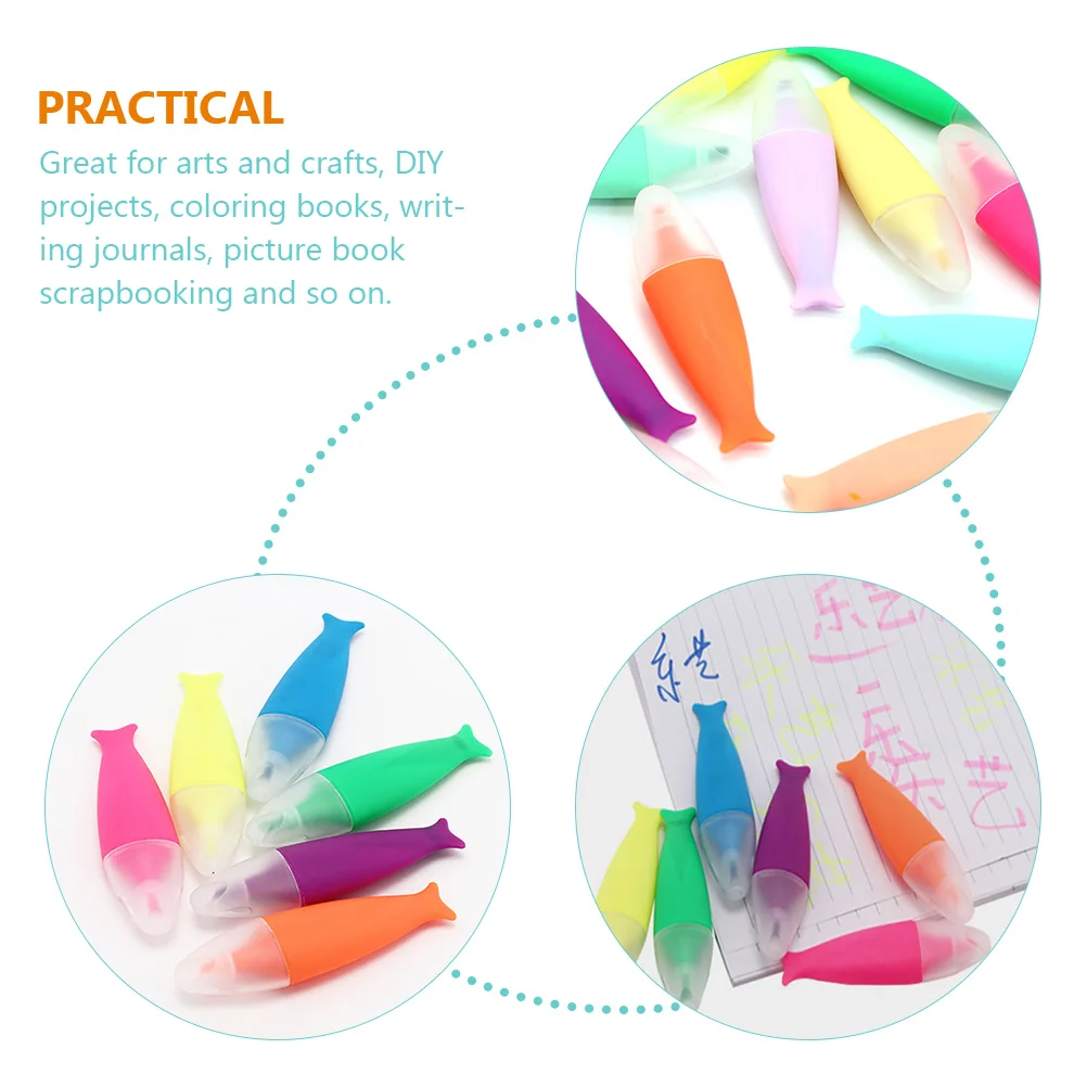 

12 Pcs Fluorescent Watercolor Pen Highlight Pens for School Pretty Highlighter Marker Abs Office