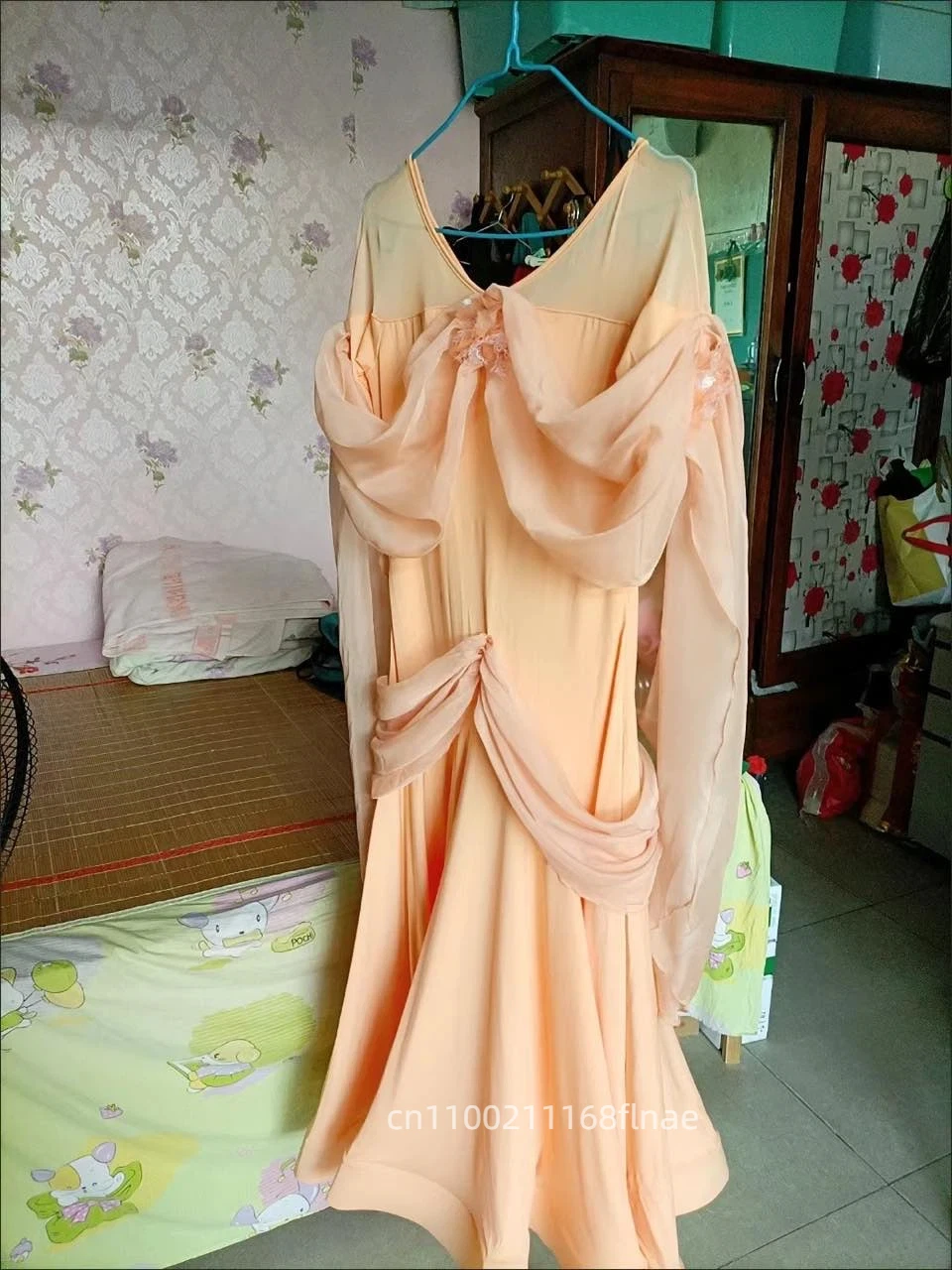 Moderne dansjurk voor dames en volwassenen, nieuwe ballroomdans, wals, ballroomdans, grote swingjurk prestatie-outfit