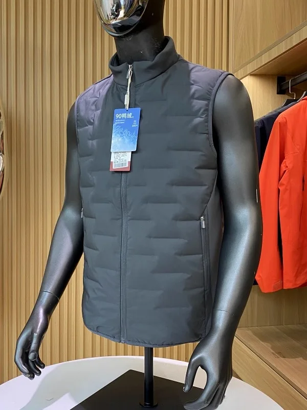 

High-End Lightweight American Glued down Vest Du Feather Warm Insulation Polyester Fabric Youth Faion Outerwear