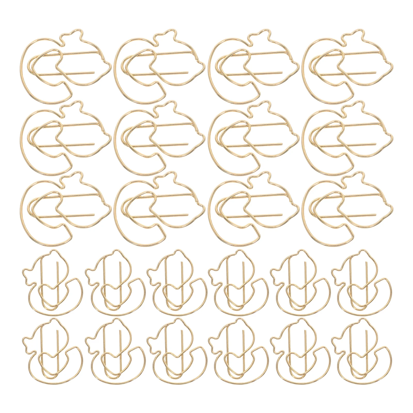 

100pcs Metal Duck Shaped Paper Clips Cute Animal Bookmarks For Office School Supplies, Decorative Journal Organizer Clips,