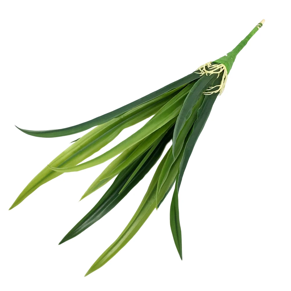 Green Orchid Leaves Artificial 45 cm Stem Plastic Foliage for Wedding Centerpieces and For Home Interior Decor
