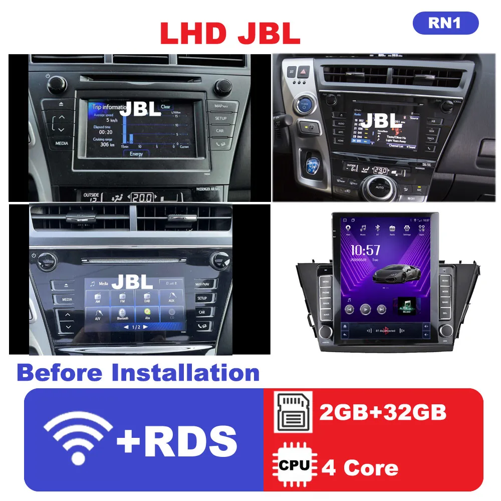 9.7インチ Android トヨタ プリウス プラスアルファ 2012-2019 LHD