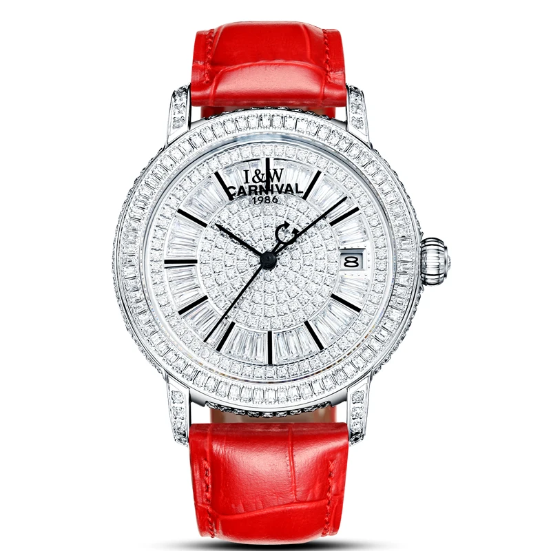 New Switzerland Carnival Luxury Brand Full Diamond MIYOTA Automatic Mechanical Sapphire Women Watches Waterproof Clock C86905-2