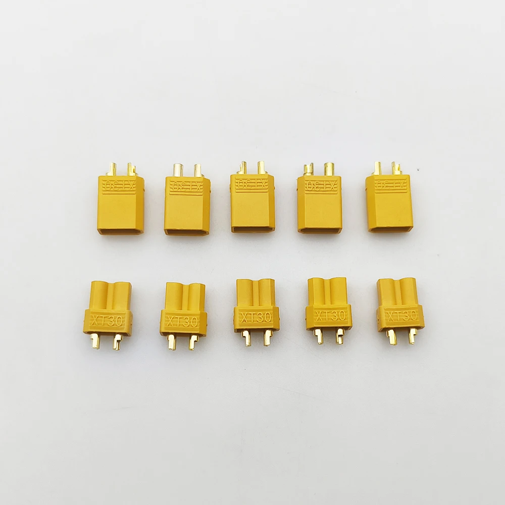 10Pcs XT30 XT-30 Male Female Bullet Connector Plug For RC Lipo Battery Quadcopter Multicopter