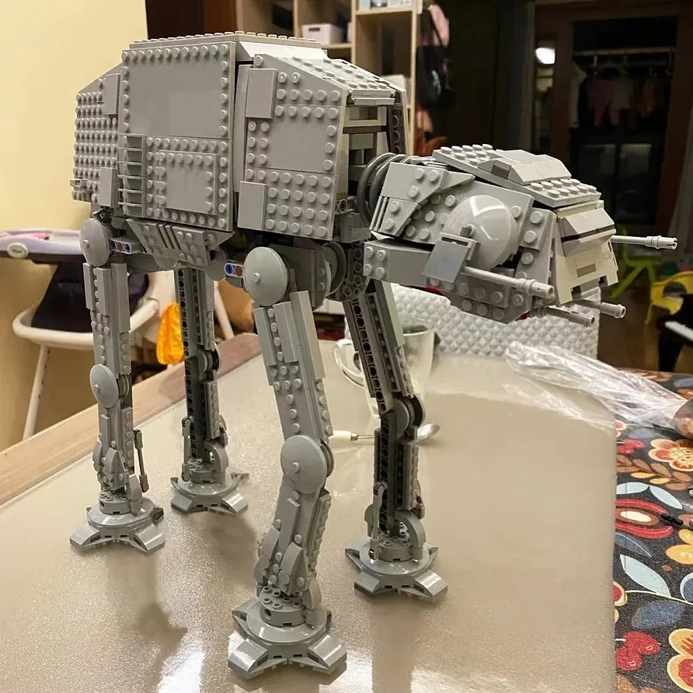 

1267pcs Hot Movie Game Star Empire Hoth Battle AT-AT Snowtrooper Army Assault Motorized Walker Model 75288-Blocks Birthday Gift