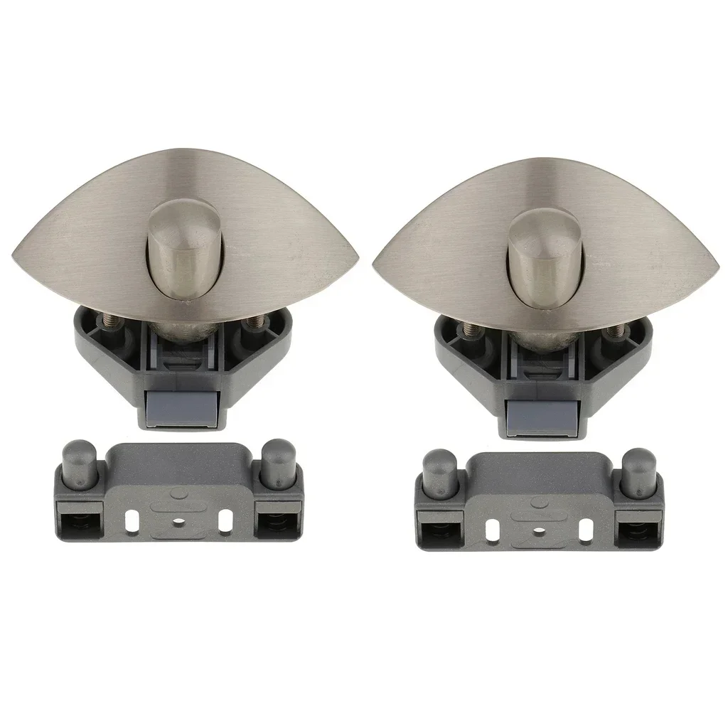 2PCS HALF MOON PUSH-TASTE FANGEN SCHLOSS SCHRANK TÜR KNOPF CAMPERVAN CARAVAN WOHNMOBIL
