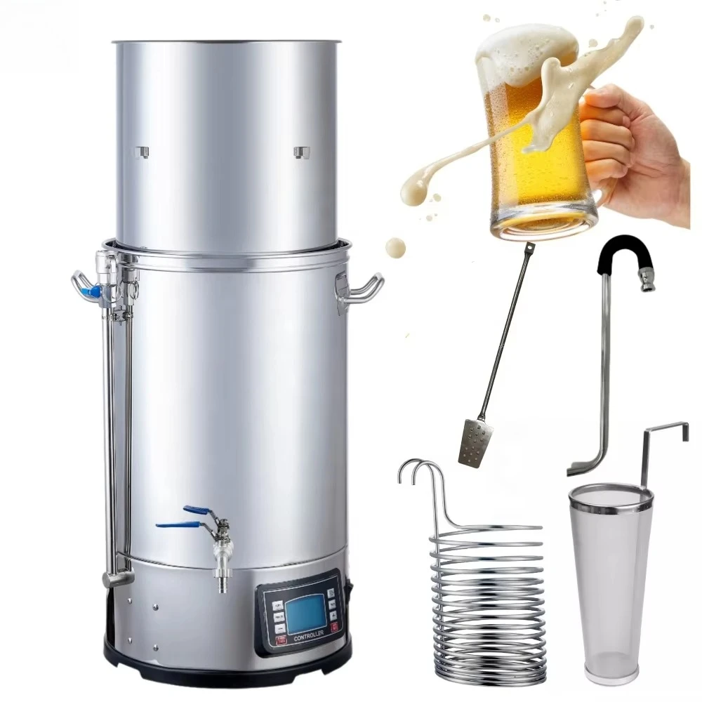 40 Liters Auto All in One Beer Brewery Microbrewery Brewing Equipment/ Craft Beer Machine/ Homebrew Kettle