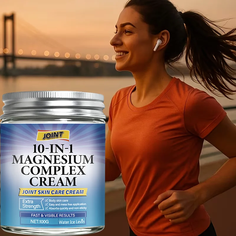 10-in-1 Magnesium Complex Joint Cream: Extra Strength, Fast Results, Moisturizes/Soothes, Easy-Absorb for Softer, Confident Skin
