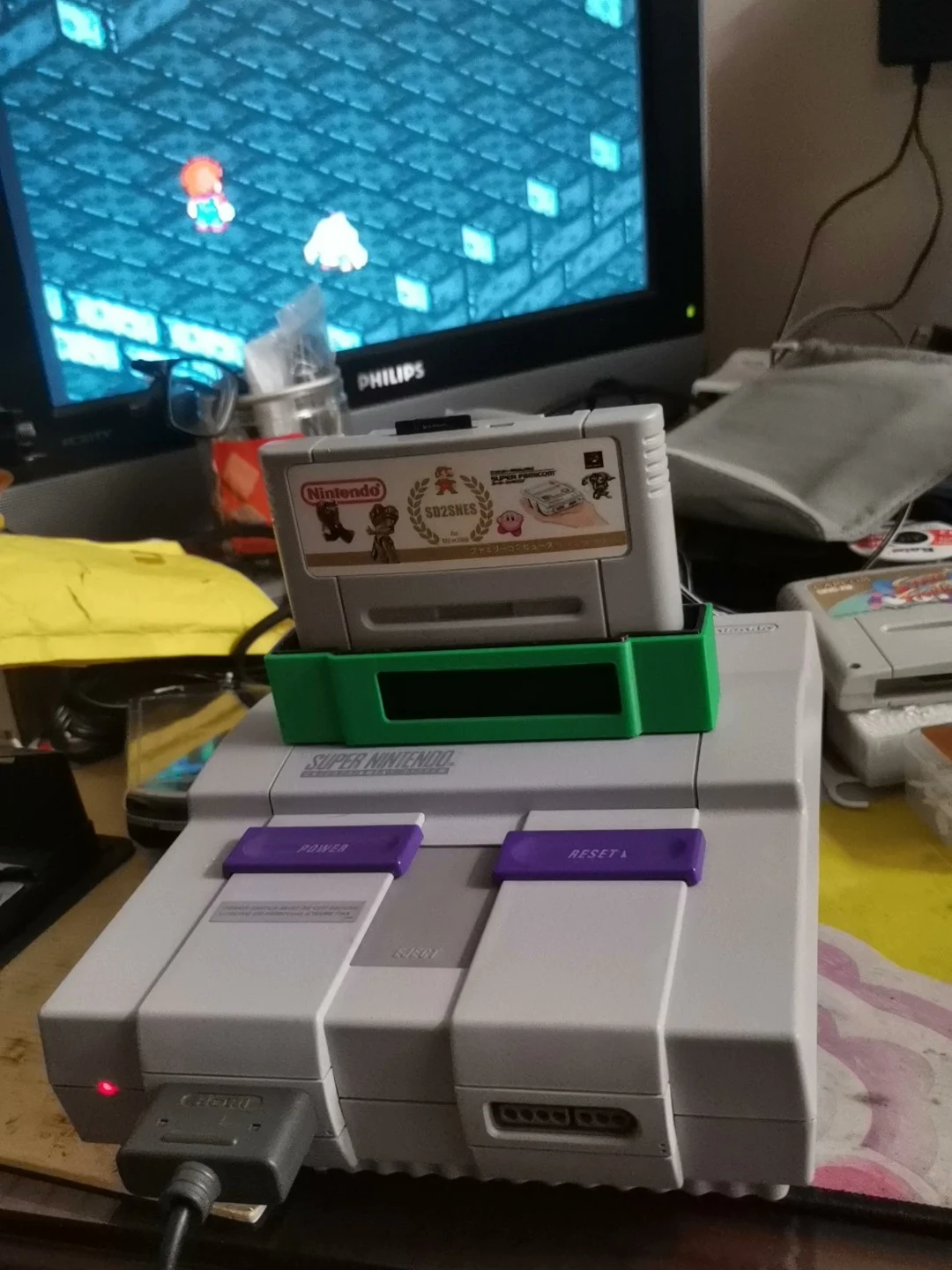 Adaptador convertidor de cinta a tarjeta de área de host SFC US Japan a snes