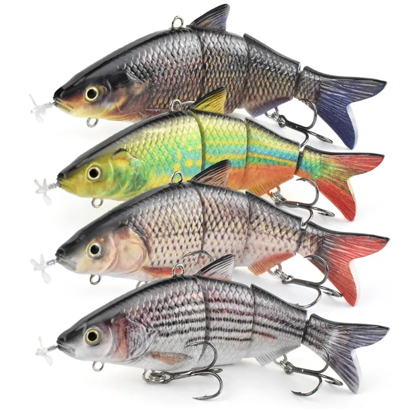 Plastic float automatic swimming electronic fish 155mm53.8g propeller smart bait