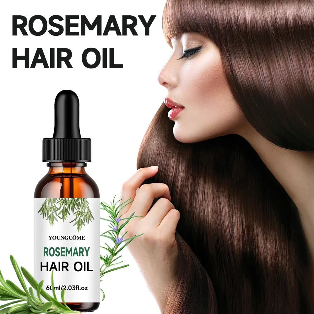 YOUNGCOME Rosemary Hair Growth Essential Oil Scalp Strengthening Serum for Thicker Hair Repairs Damaged Hair Organic Anti-Hair