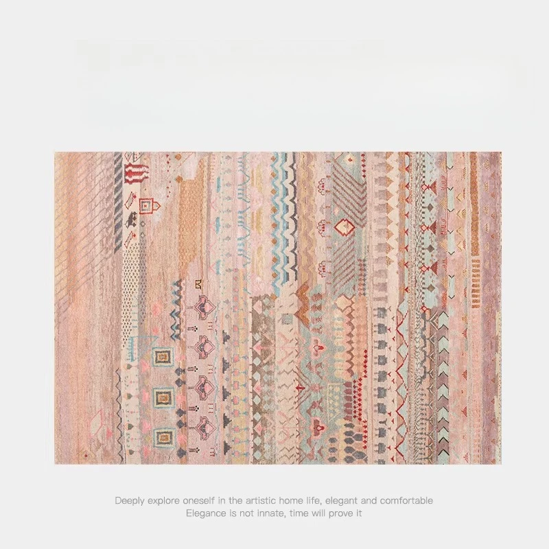 

French Vintage Bohemian Persian Moroccan Ethnic Style Machine Washing Folklore Living Room Bedroom Bedside Carpet