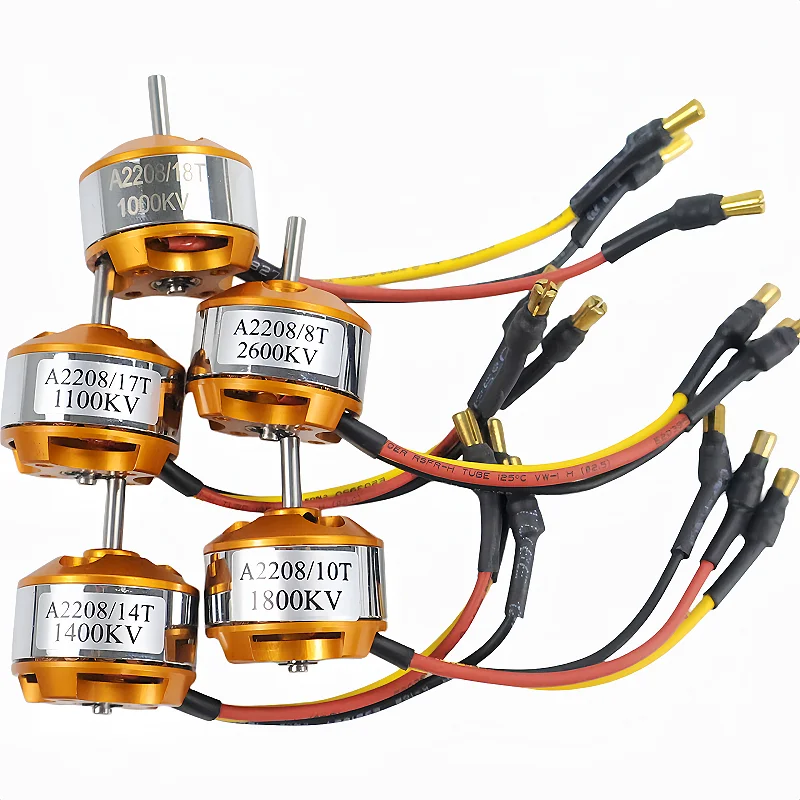 XXD A2208 1000KV 1100KV 1400KV 1800KV 2600KV Brushless Motor for RC Airplane Fixed-Wing Drones