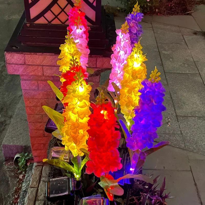 LED Solar Lights Violet Courtyard Home Outdoor Waterproof Lawn Planting Wedding Wedding Decoration Lights Flower