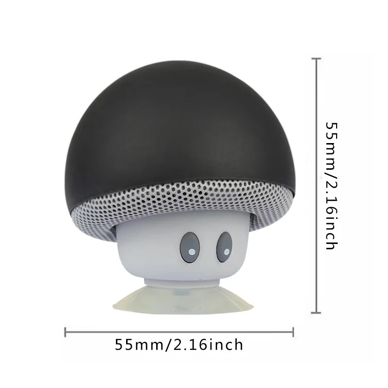 Mini Mushroom Bluetooth Speaker - Creative Mini Suction Cup Portable Smart Speaker for Phones - Cross-border Cartoon Gift