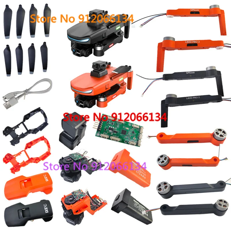 L800 PRO2 L800 PRO 2 RC Drone Spare Parts 7.4V 3000mAh Battery /Propeller / Motor Arm /USB Charging Cable /Receiver Accessories