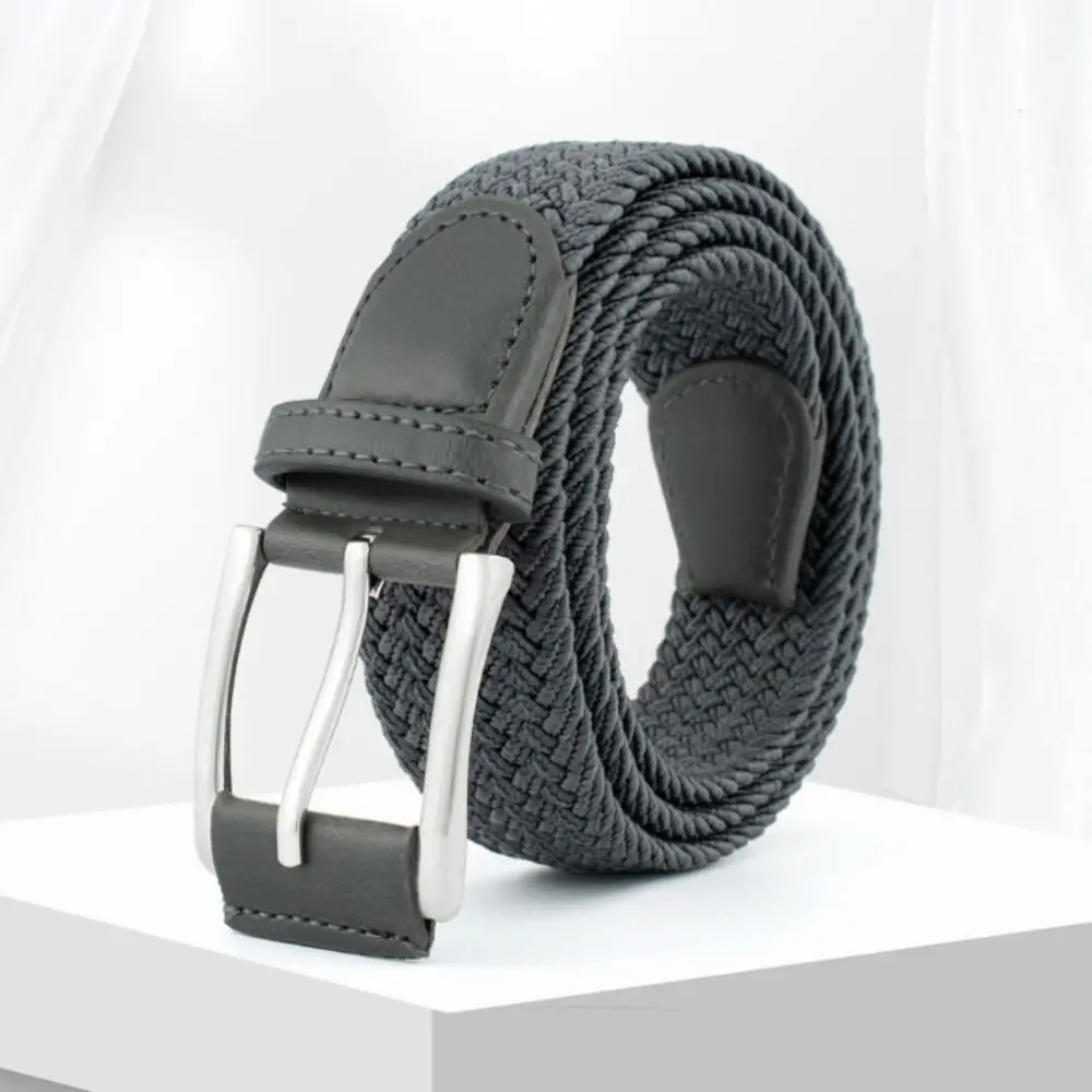 

Business Casual Breathable Nylon Canvas Belt Fashion Quick Drying Zinc Alloy Buckle Waistbands Woven Webbing Belt