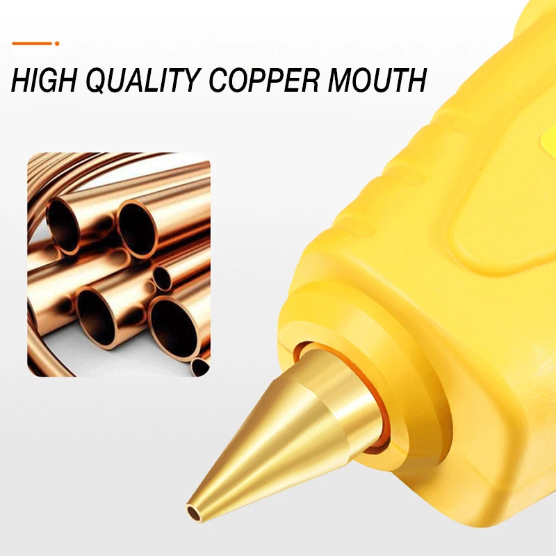 Deli 20/40/60/80W Mini Hot Melt Glue Gun Set Thermo Electric Heat Temperature Repair Tool With 10pc Glue Sticks