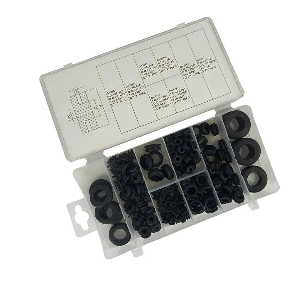 

180pcs O Heat Resistant Premium Rubber Gaskets Assortment For Appliances Construction Industrial Use