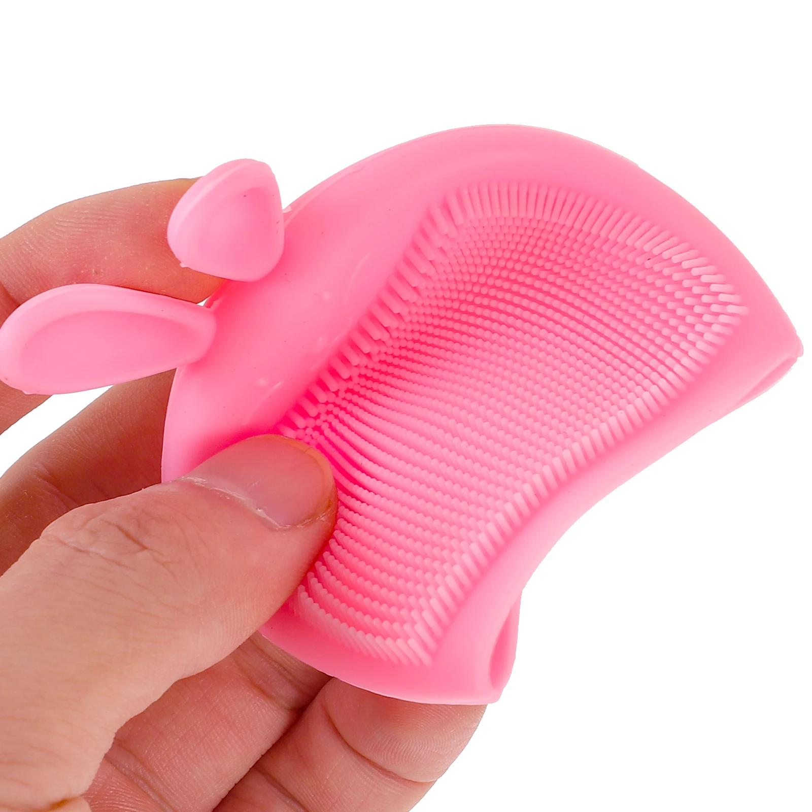 

4 Pcs Bunny Face Cleansing Brush Silicone Gentle Exfoliating Scrubber Sensitive Dry Skin Travel Size Random Color Face