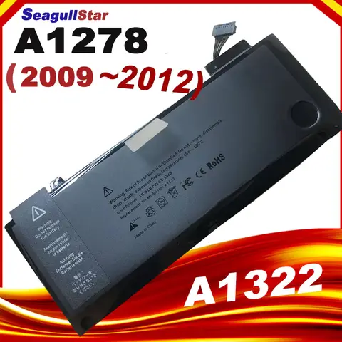 Batteria per laptop A1322 da 10,95 V 65,5 Wh per Apple MacBook Pro 13 pollici A1278 (2009-2012)