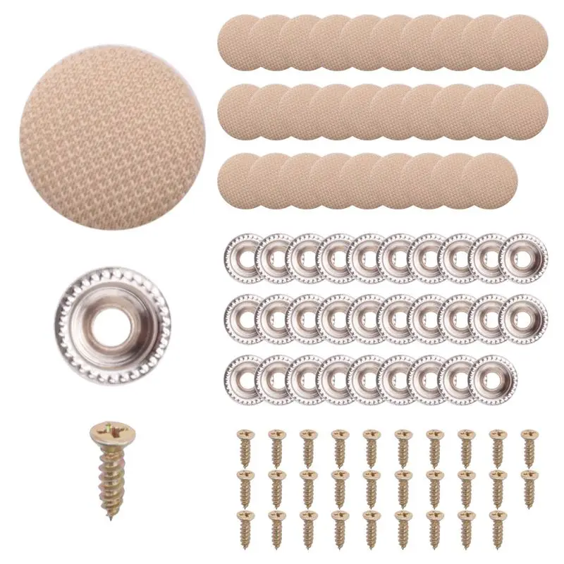 A21E-30Pcs Car Ceiling Cloth Fixing Screw Car Roof Fixed Buckle Snap Rivets Retainer Automotive Headliner Repair Button