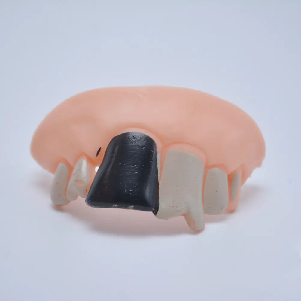 Zombie Teeth Braces Set Fake Denture For Halloween Party Trick Gag Props Masquerade Costume Joke Supplies Novelty Funny