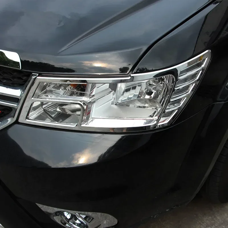 

WELKINRY для Dodge JC Journey 2013-2016 Fiat Freemont ABS хромированная передняя фара автомобиля, накладка на фару