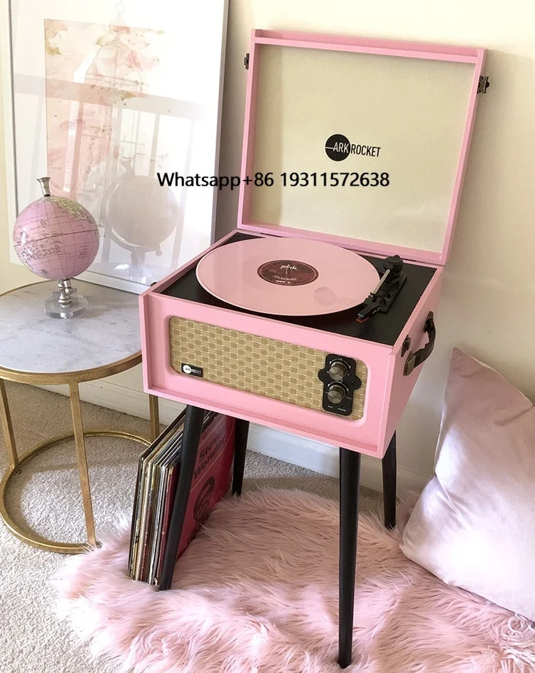 

U.S. Arkrocket Bluetooth Vinyl Phonograph Phonograph Floor Standing Vintage Home Record Player Send Records