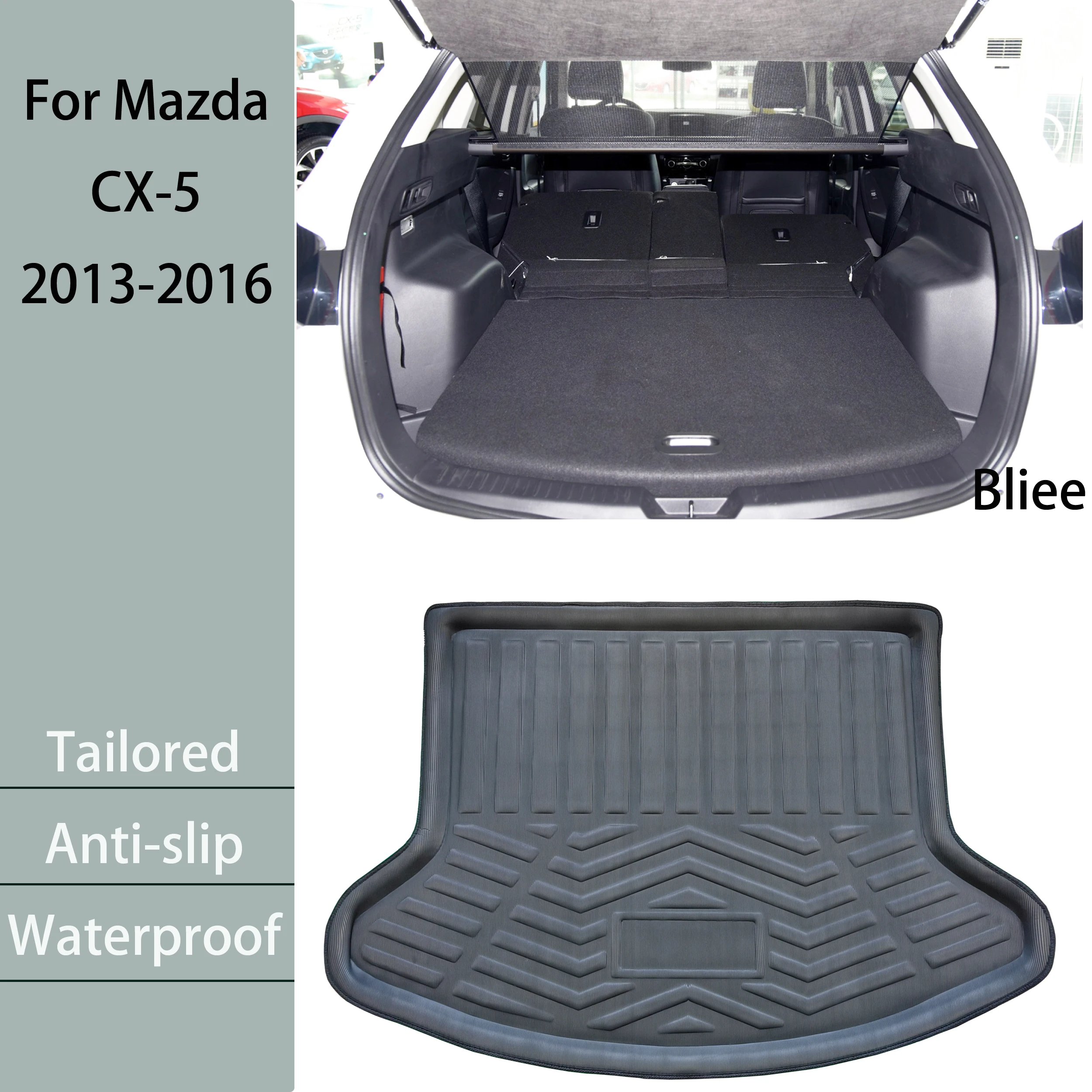 For Mazda CX-5 CX5 2013 2014 2015 2016 Tailored Rear Trunk Mat Cargo Liner Boot Floor Tray 3D EVA Kick Protector Car Accessories