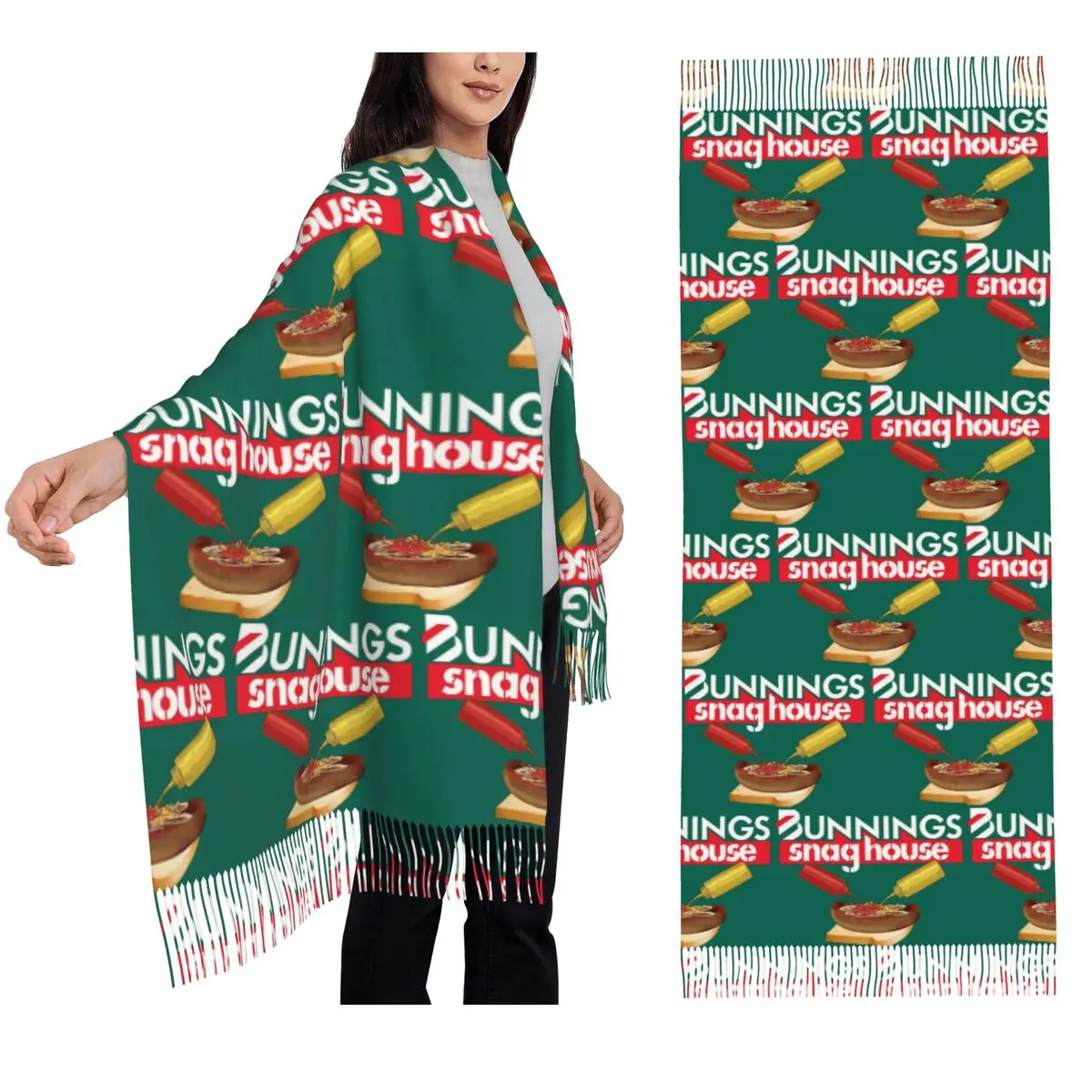 

Bunnings Snaghouse Scarf Tassel Scarves Women Soft Warm Shawls and Wraps Long Fall Winter Shawl Wrap