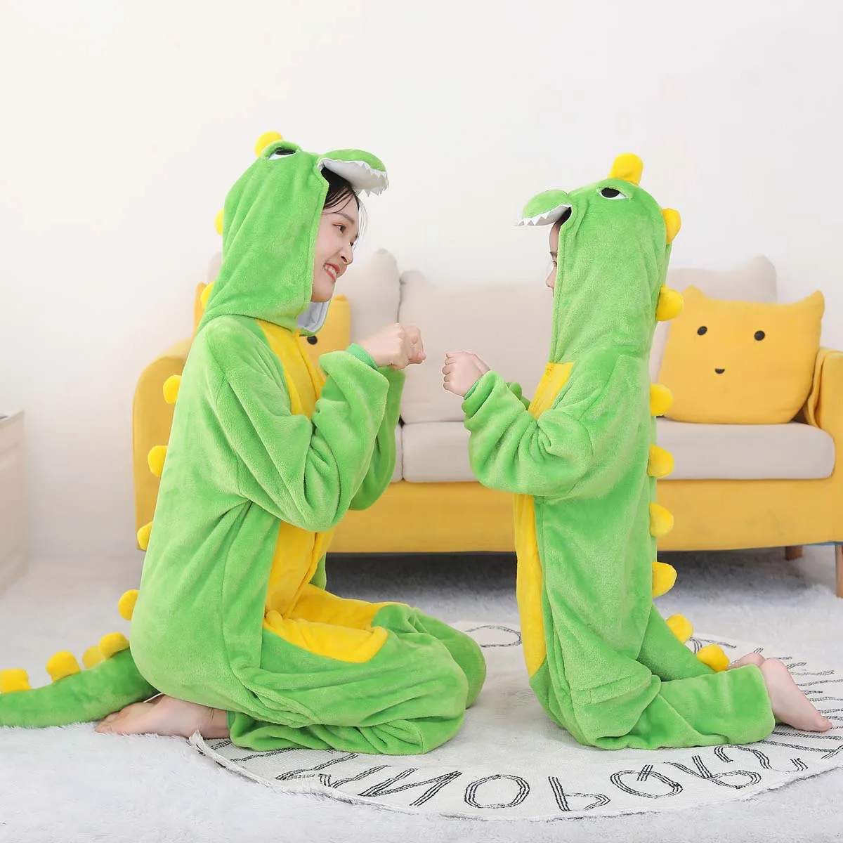 Adults Dinosaur Onesie Animal Halloween Christmas Anime Cosplay Costumes One Piece Cartoon Pajamas for Women and Men image 3