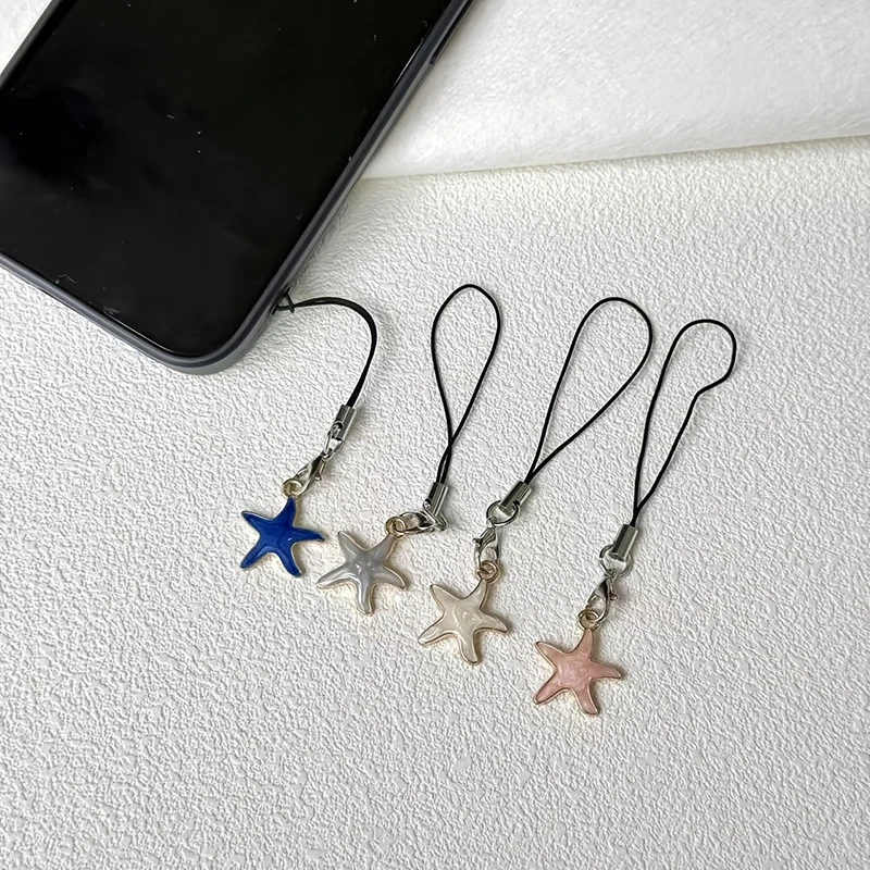 Cute Star Star Phone Strap Keychain Pendant Phone Hanging Rope Universal Candy Color Mobile Phone Chain Telephone Jewelry