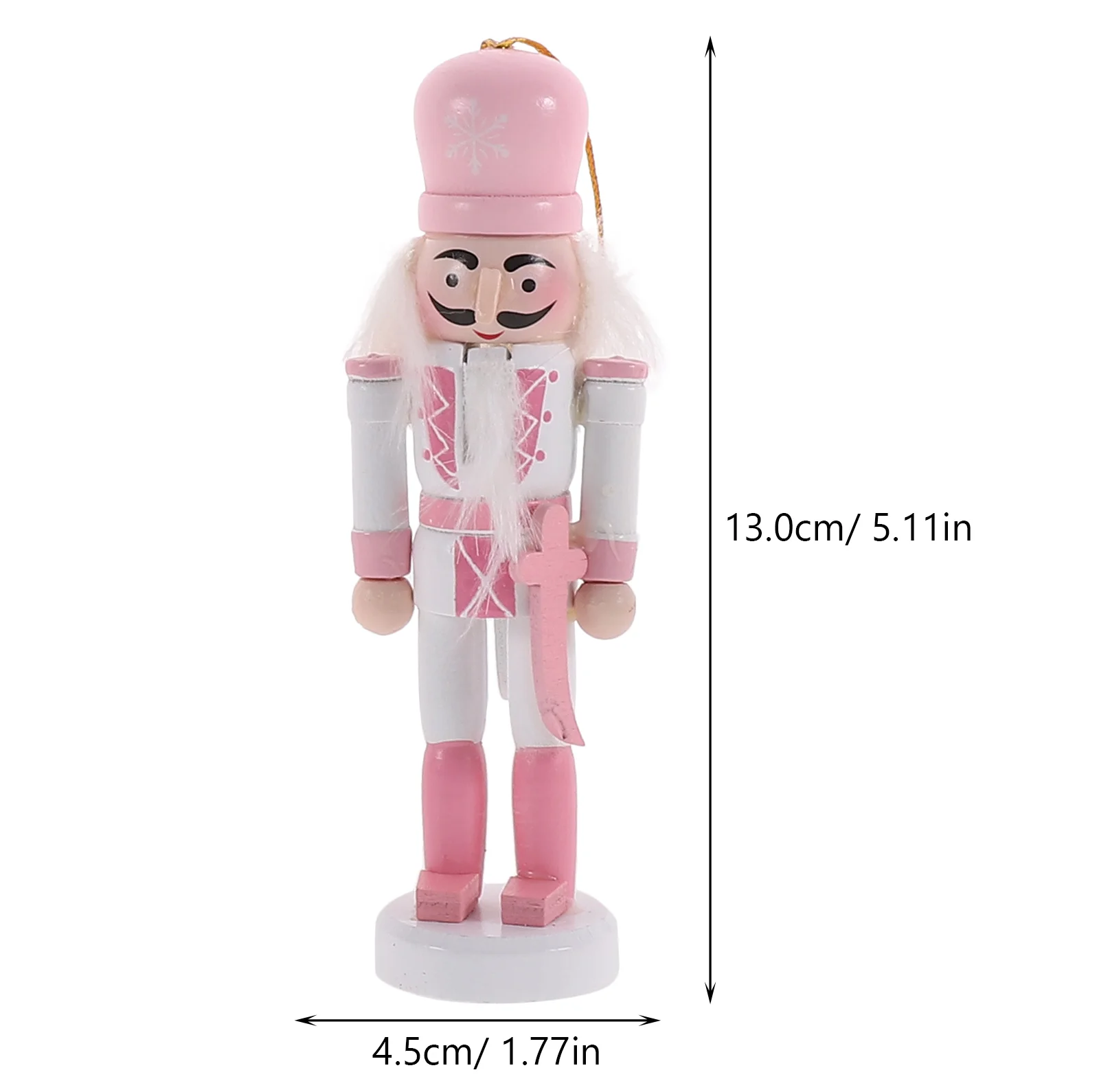 5 Pcs Accessories Girl Christmas Decorations Table Top Tree Nutcracker Figures Pendant Wood Nutcrackers Xmas