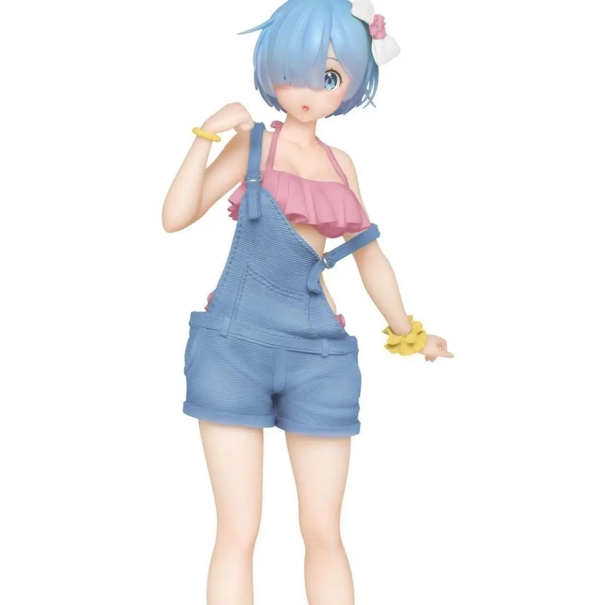 Anime Figures Rem Overalls Model Figures Lovely Girl Summer Clothing Doll Action Figure Collection Toy for Kids Girl Christma