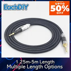 6.5mm XLR 4.4mm Super Soft Headphone Nylon OFC Cable For Audio Technica ATH-M50x ATH-M40x ATH-M70x ATH-M60x Earphone LN007530