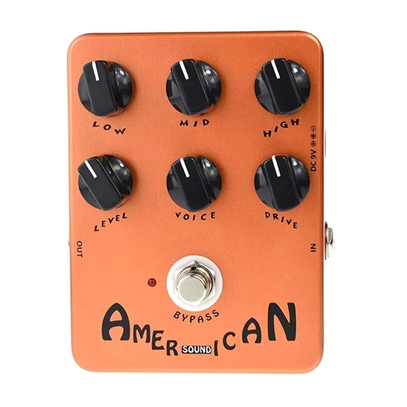 Distortion Pedal for Electric Guitarists Seek Rock Tone, True Bypass Integration