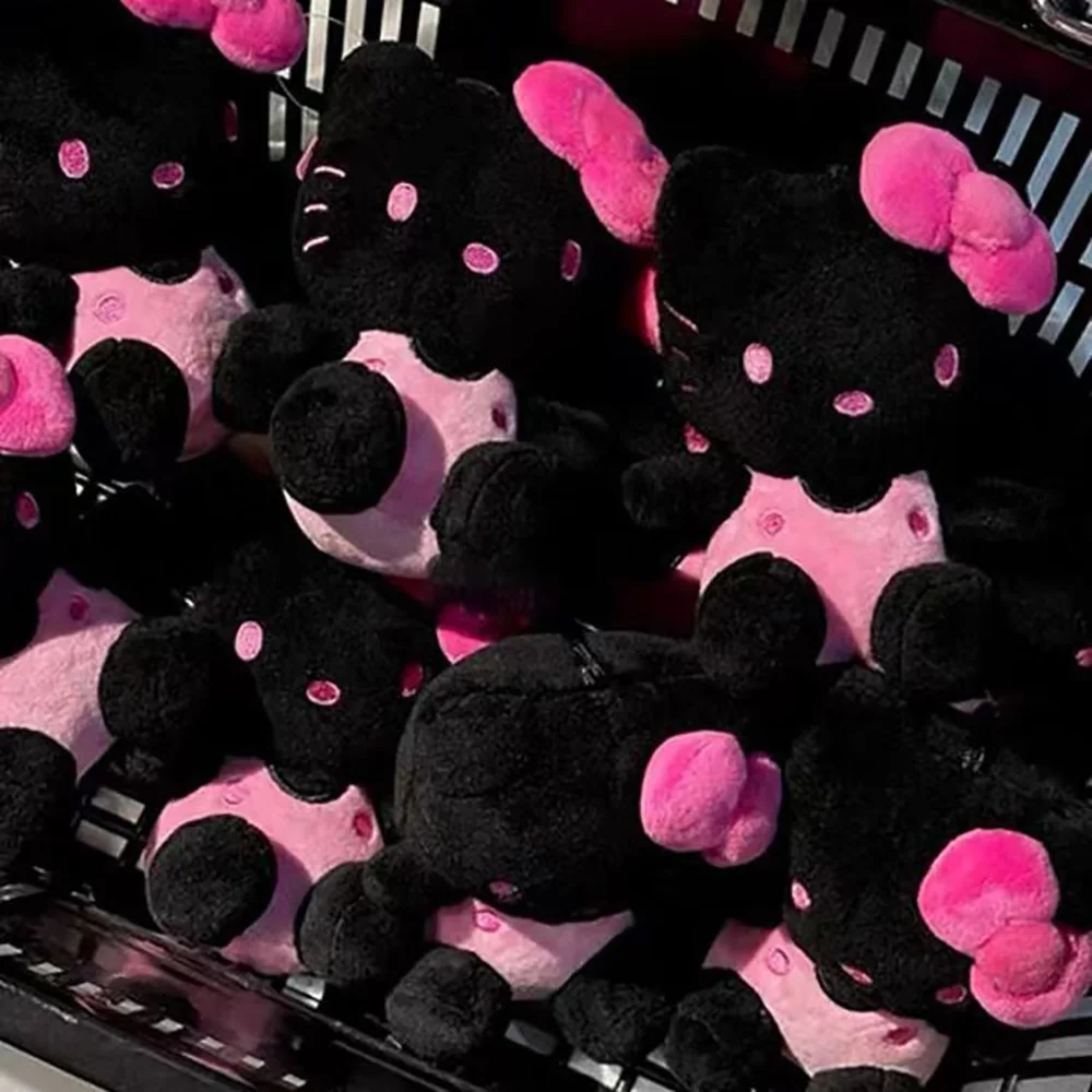 Hello Kitty Plush Doll Keychains Kawaii Anime Figure Keyrings Cute Cartoon Car Rings Soft Stuffed Toys Christmas Gifts For Girls